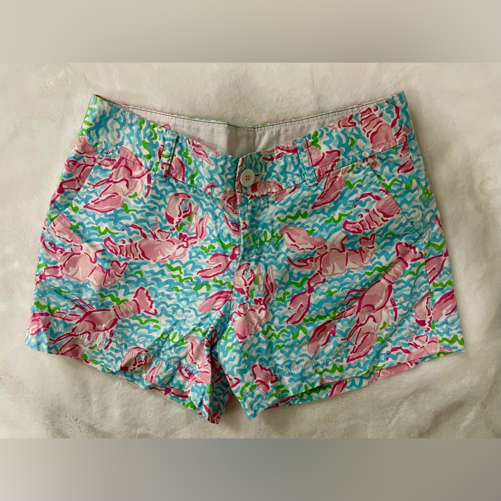 Lilly Pulitzer - The Callahan Short in Pink Lobster print. Size 4.